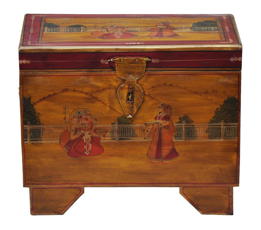 India kleine Truhe Kassette Box traditionelle Bemalung Gujarat by Luxury Park