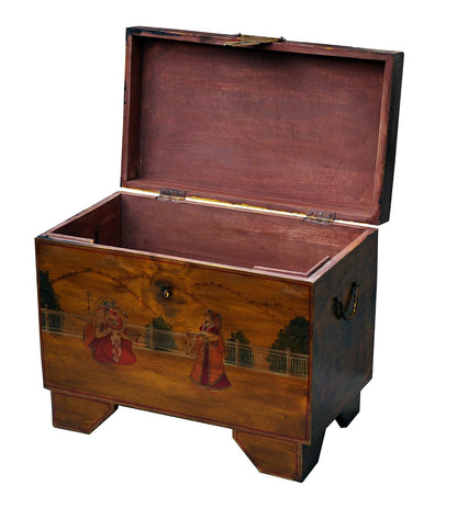 India kleine Truhe Kassette Box traditionelle Bemalung Gujarat by Luxury Park