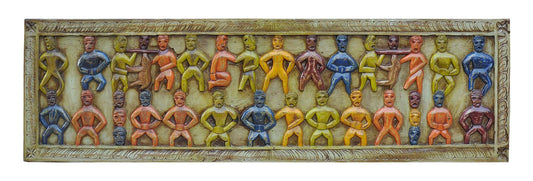 Indien ultrabreites buntes Wandbild Dekortafel Massivholz native style bei Luxury Park
