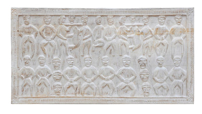 Indien großes Wandbild Dekor Holztafel Naturtöne Ethno Art bei Luxury Park