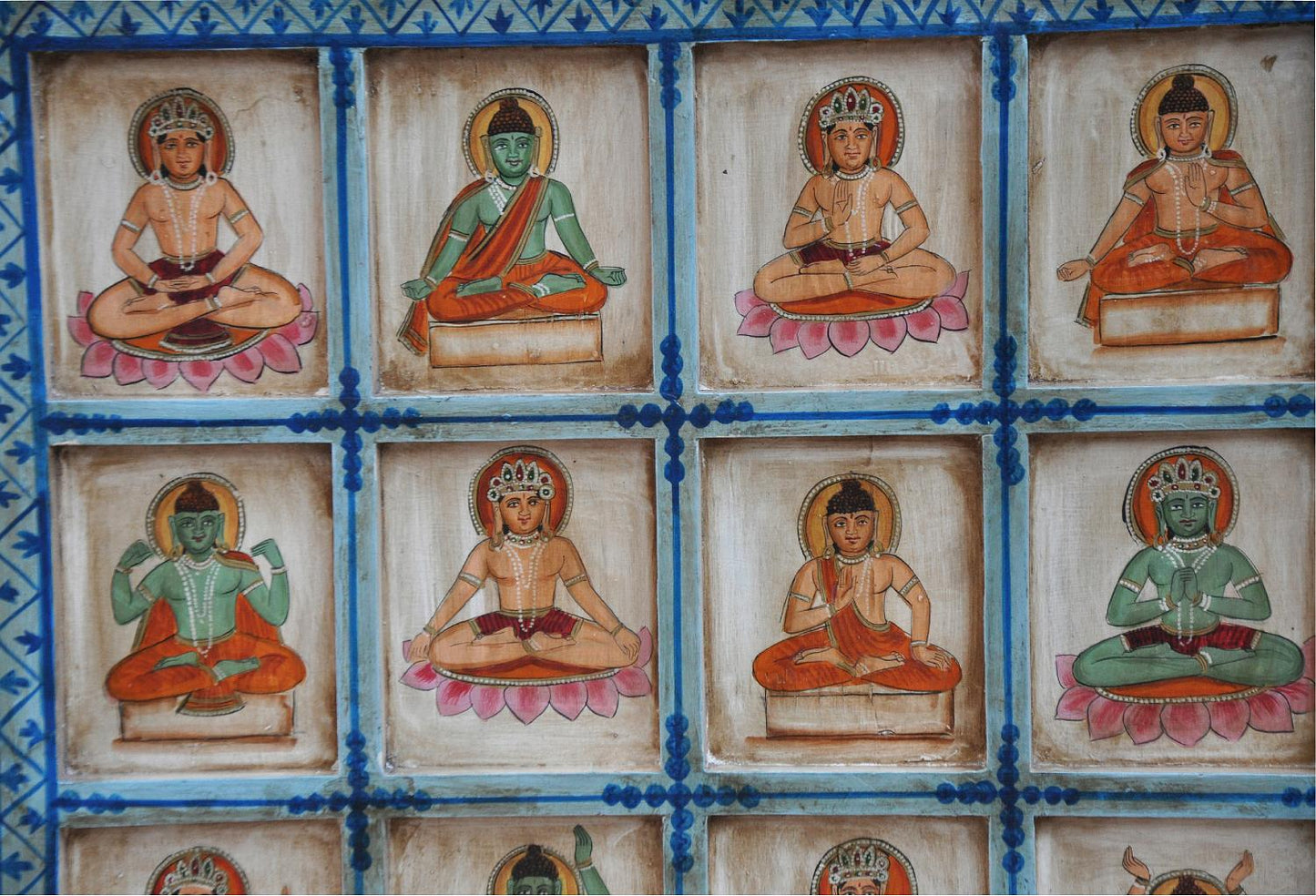 Indien feines Wandbild Querformat mit traditionellen religiösen Motiven