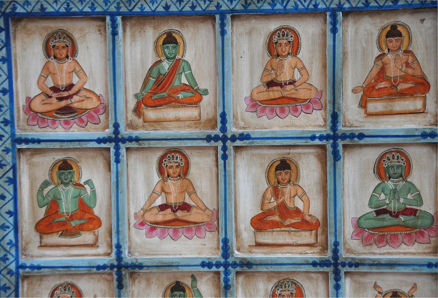 Indien feines Wandbild Querformat mit traditionellen religiösen Motiven