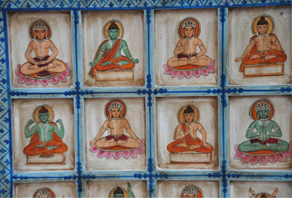 Indien feines Wandbild Querformat mit traditionellen religiösen Motiven