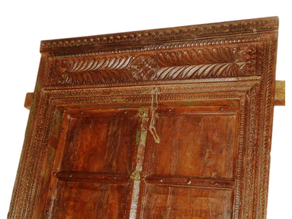 Honig Dunkel farbene Tür antik ca. 120J aus Indien/Rajasthan.Luxury Park