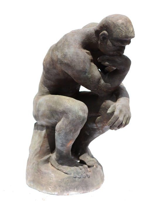 Skulptur Der Denker Auguste Rodin Statue Gußeisen bleifarben