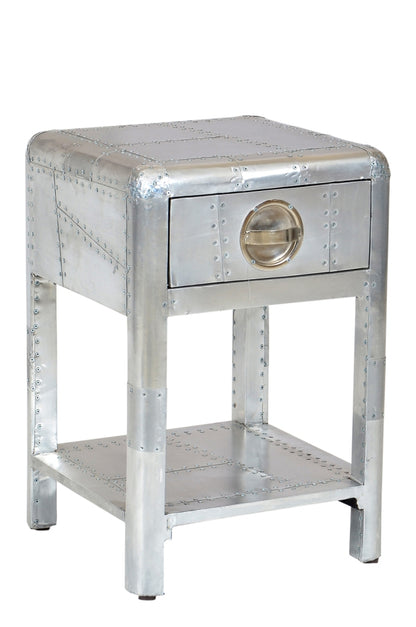 NEU airrange möbel Aluminium poliert Nachttisch airplane recycling