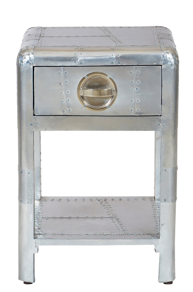 NEU airrange möbel Aluminium poliert Nachttisch airplane recycling