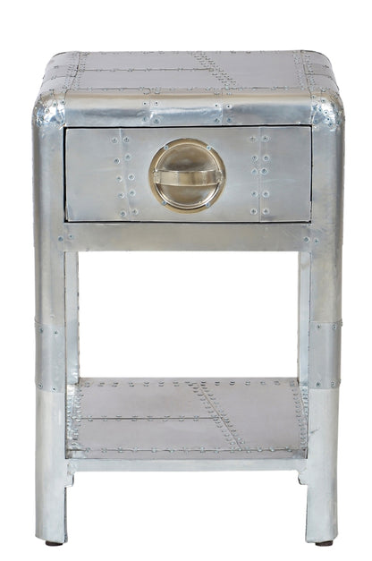 NEU airrange möbel Aluminium poliert Nachttisch airplane recycling