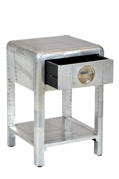 NEU airrange möbel Aluminium poliert Nachttisch airplane recycling