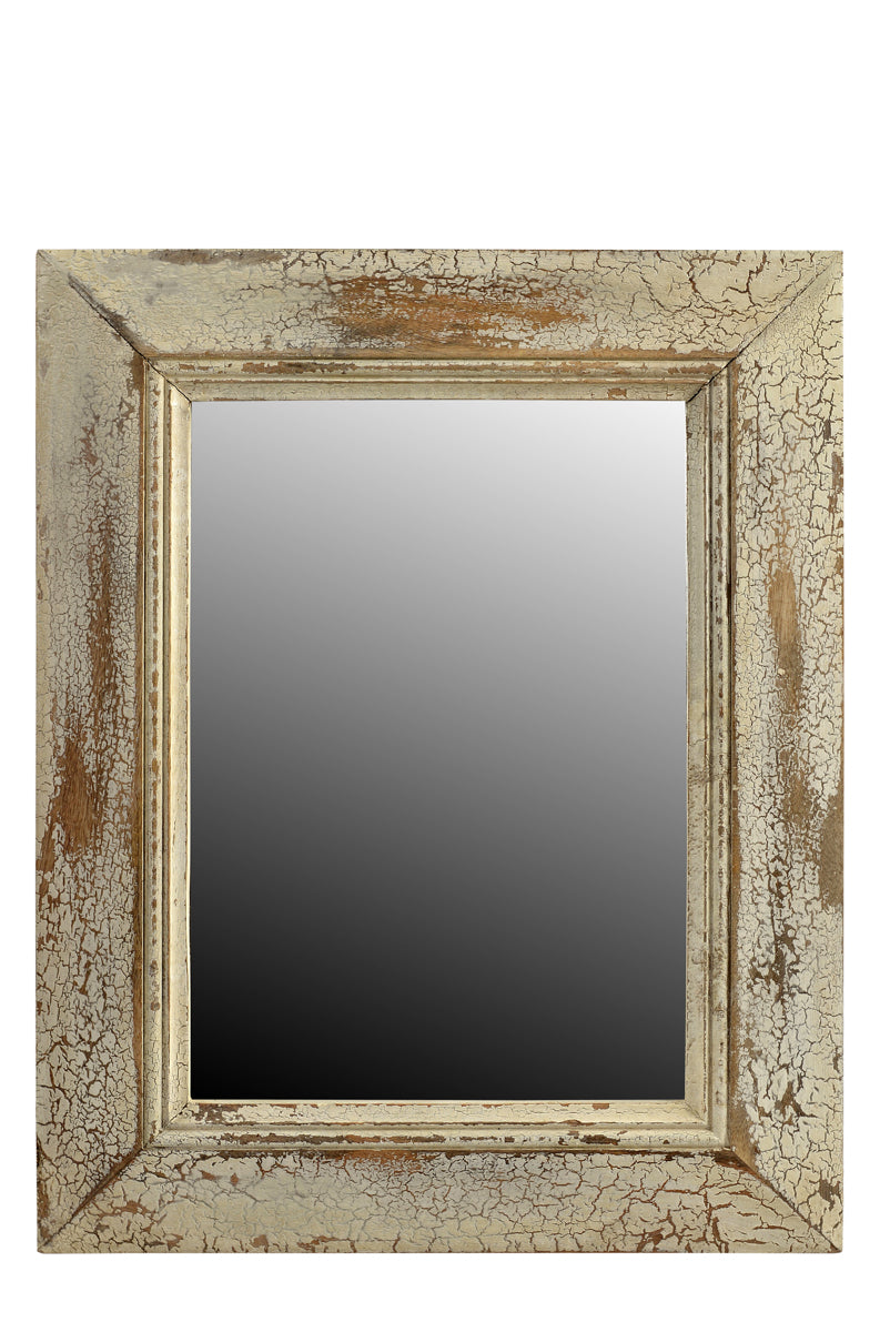 Indiaantiker  Spiegel quadratische Form Spiegel rosa Holzrahmen shabby chic Einrichtung