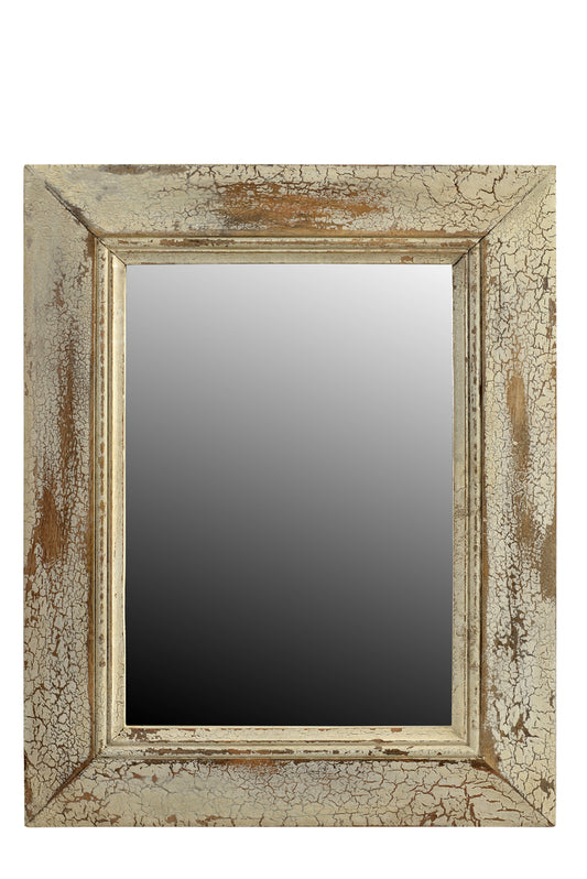 Indiaantiker  Spiegel quadratische Form Spiegel rosa Holzrahmen shabby chic Einrichtung