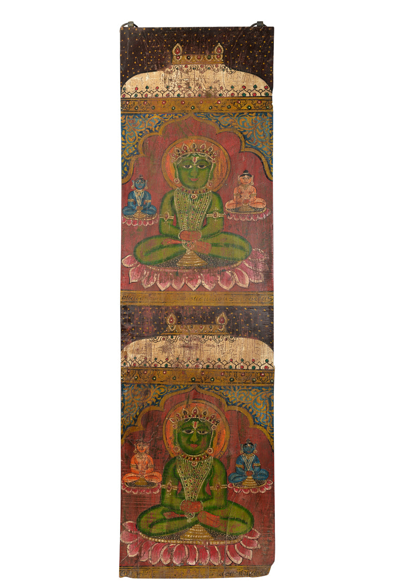 India schlankes Wandbild mit Buddha Motiven Kunstwerk Dekoration