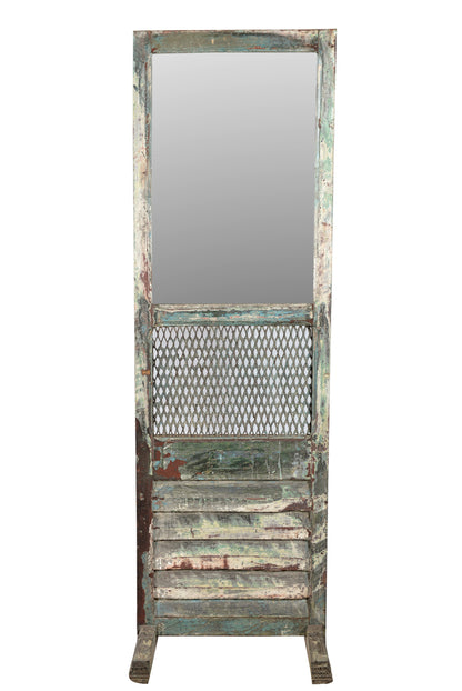 Indien hoher Spiegel Schminkspiegel Theater Einrichtung aus Holz und Metall shabby chic