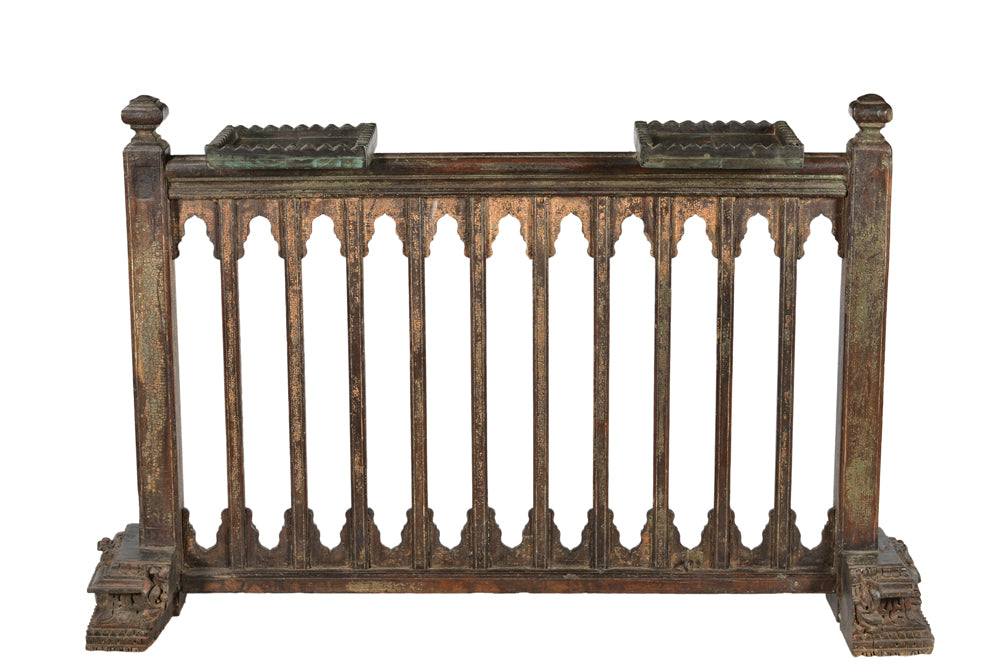 Indien Konsole Theke Raumteiler aus Balkongeländer feine koloniale Schnitzerei 1930