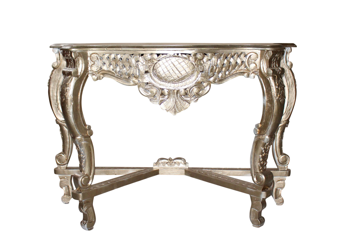Tisch Massivholz Barock Stil Gold Möbel
