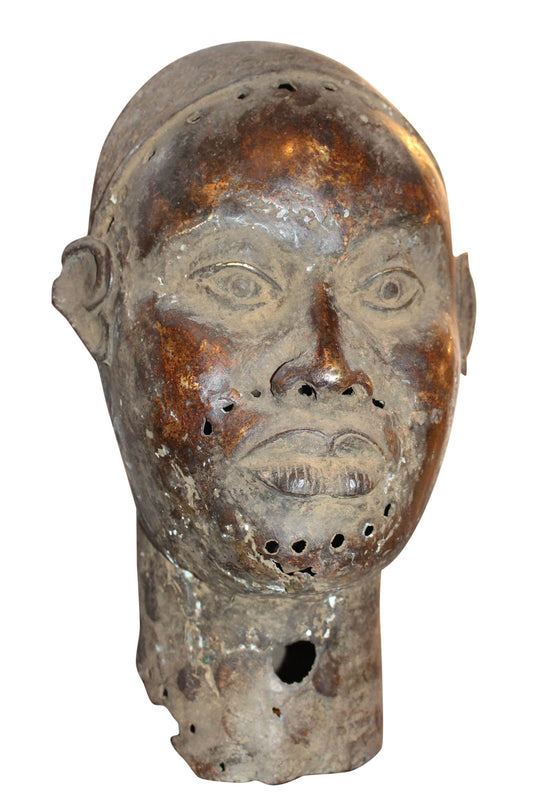 Afrika Büse Bronze antik ca.80 Jahre alt