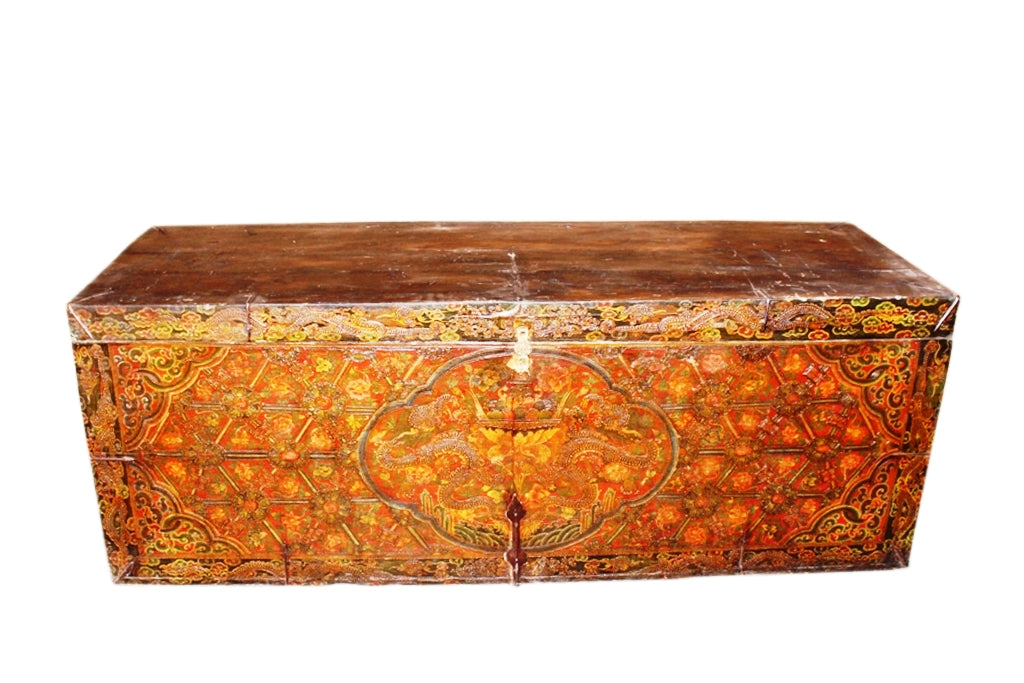 Tibet XXL Truhe, Bank, Sideboard ca. 100-120 Jahre alt