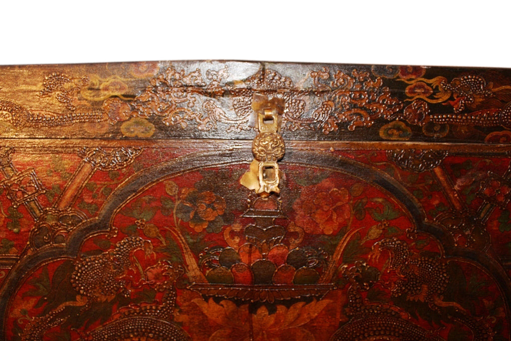 Tibet XXL Truhe, Bank, Sideboard ca. 100-120 Jahre alt