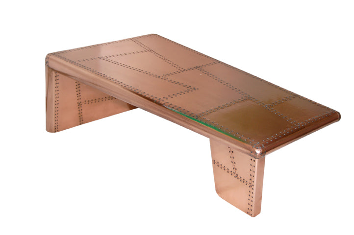 Möbel aus poliertem Kupfer Coffeeetable Cochtisch aircraft 