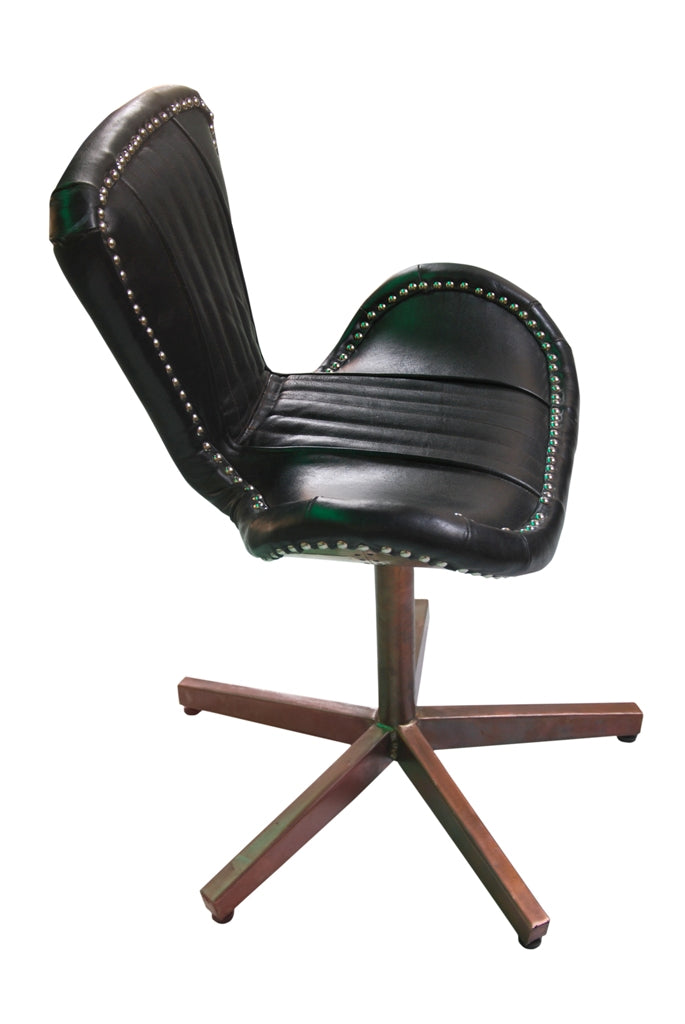 NEU aircraft möbel Kupfer Leder revolving chair Drehstuhl