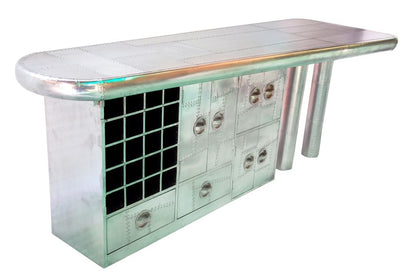 Hausbar  Theke mit hochwertiger Aluminiumverkleidung