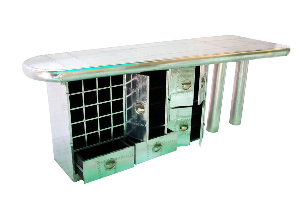 Hausbar  Theke mit hochwertiger Aluminiumverkleidung