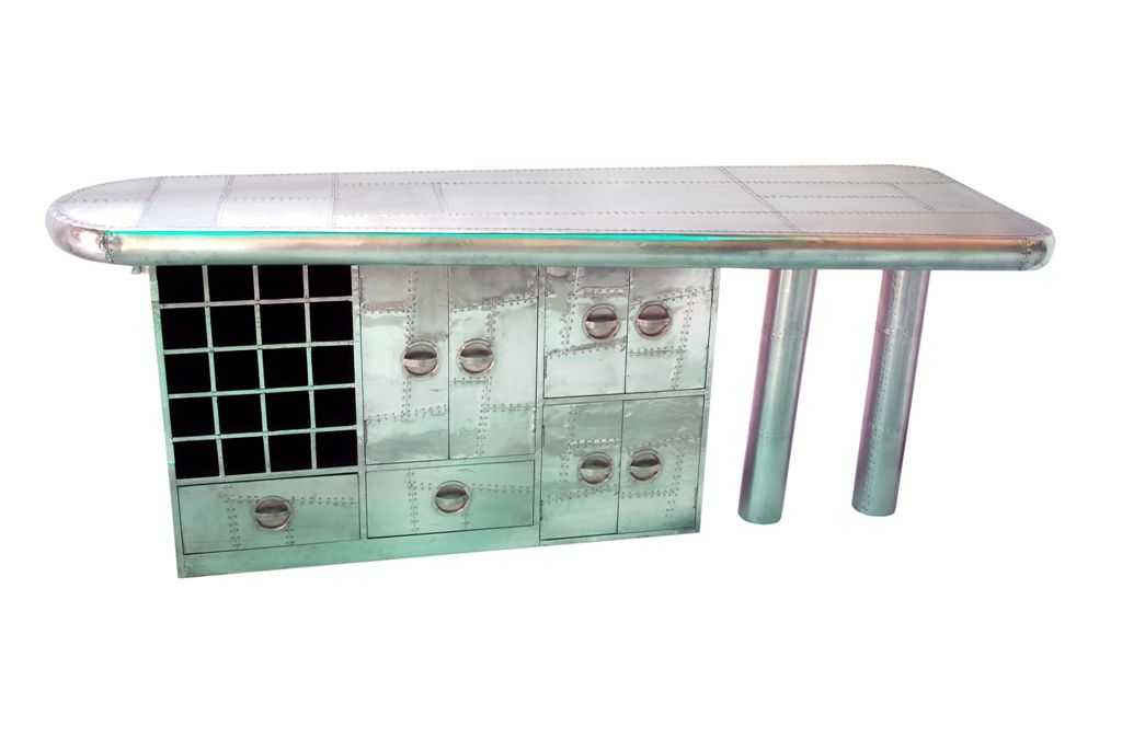 Hausbar  Theke mit hochwertiger Aluminiumverkleidung