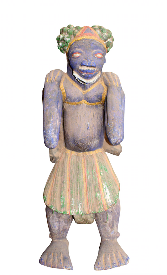 Skulptur Afrika 70j. Perlenhaut Selten