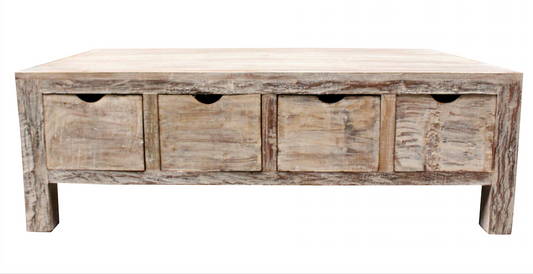 Indien Couch-Tisch Vintage White Finish