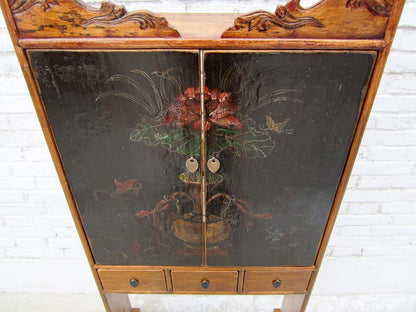 China Shanxi ca 1890 alter Hausaltar Regal Schrein Pappelholz naturfarben