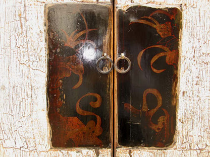 China  Shabby chic kleine Kommoden Nachtschrank Doppeltüre Ulme massiver Metallbeschlag von Luxury-Park