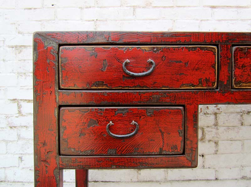 China Hebei  schlanker Schreibtisch Desk dunkelbraune Pinie