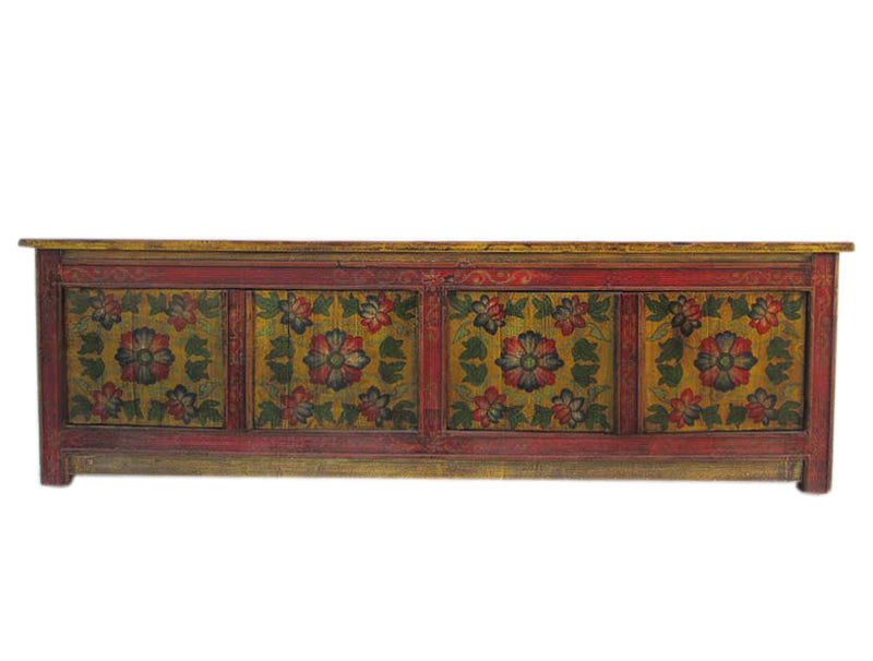 China Lowboard flache Anrichte für TV Flachbildschirm Pinie rotbraun