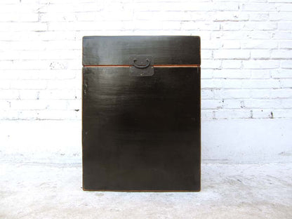 China Shanxi  kleine Box Nachtschrank schwarz Pinienholz 
