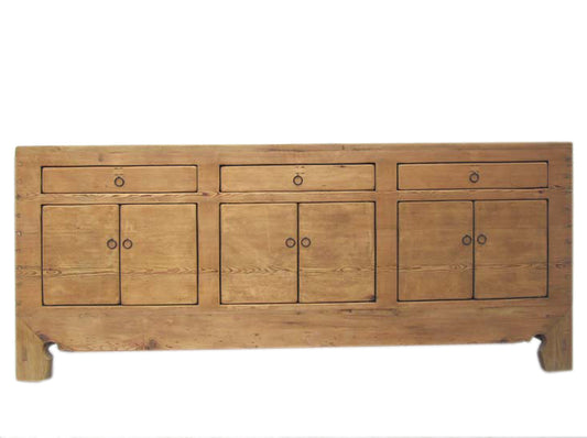 China Sideboard Hebei breite Schubladen Kommode brushed Optik  aus Ulmenholz