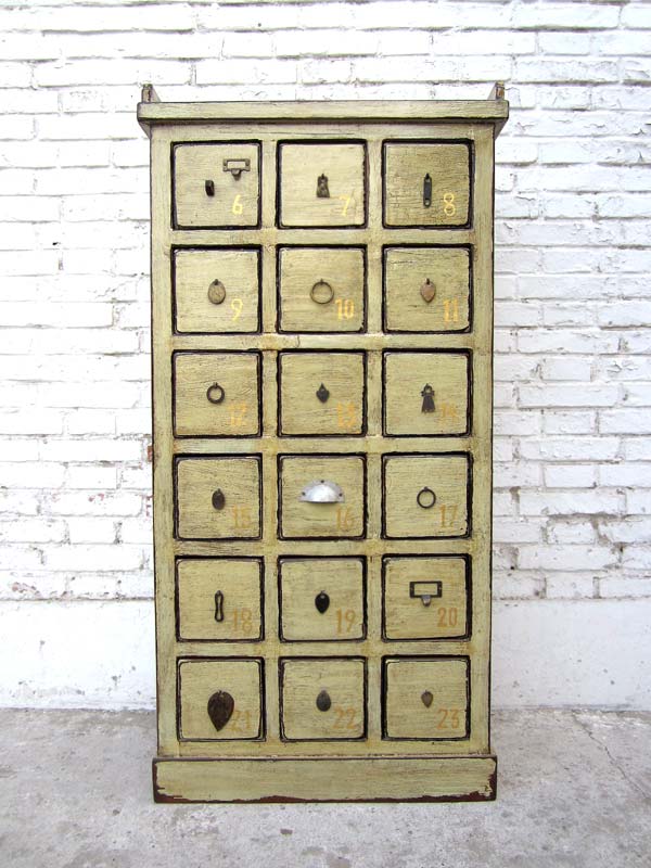China kleiner Apothekerschrank Schubladenturm Sammlerschrank 18 Schübe Luxury-Park