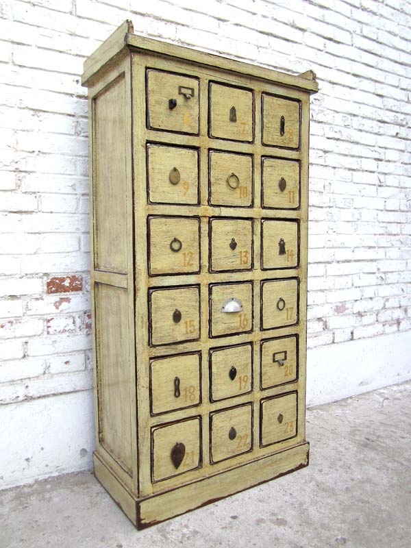 China kleiner Apothekerschrank Schubladenturm Sammlerschrank 18 Schübe Luxury-Park