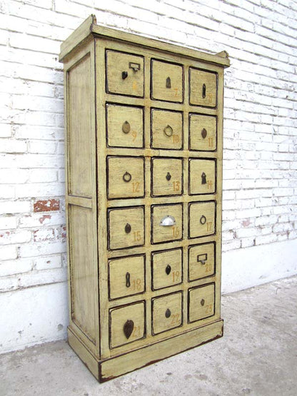 China kleiner Apothekerschrank Schubladenturm Sammlerschrank 18 Schübe Luxury-Park