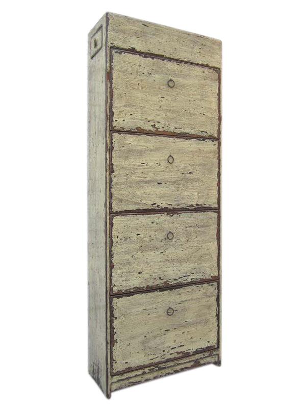 China großer Schuhschrank weiß in shabby chic Optik 