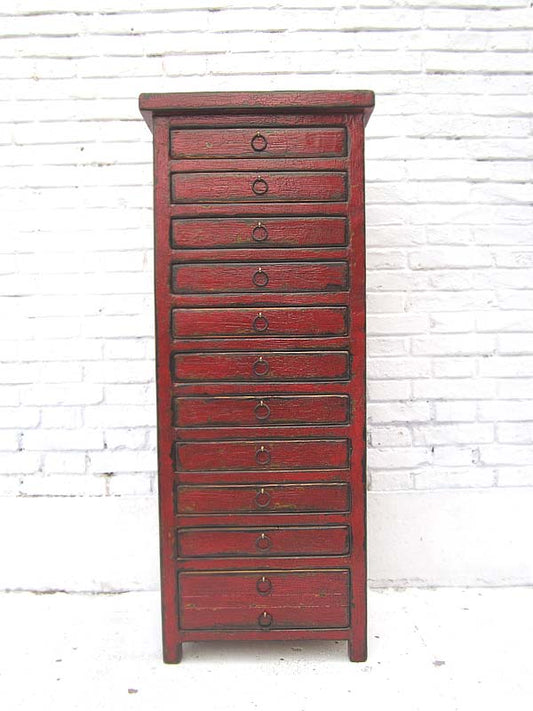 China Schubladenkommode Büro Sammlerschrank Pinie rotbraunes finish. Luxury-Park