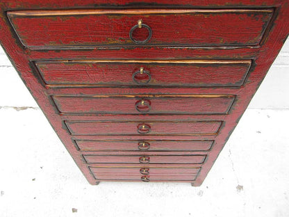 China Schubladenkommode Büro Sammlerschrank Pinie rotbraunes finish. Luxury-Park