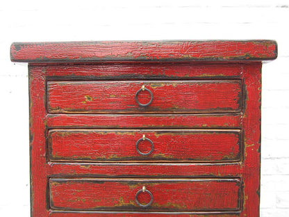 China Schubladenkommode Büro Sammlerschrank Pinie rotbraunes finish. Luxury-Park