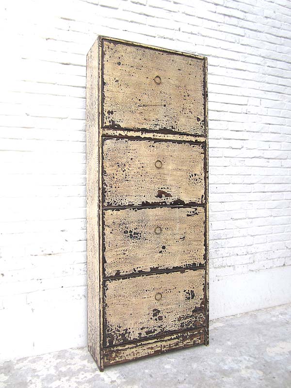 China großer Schuhschrank altweiß lackiert shabby chic Optik 4 große Fächer unser Bestseller von Luxury-Park