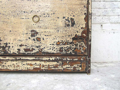 China großer Schuhschrank altweiß lackiert shabby chic Optik 4 große Fächer unser Bestseller von Luxury-Park