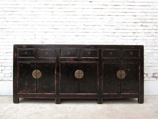 China Sideboard Massivholz Schwarz