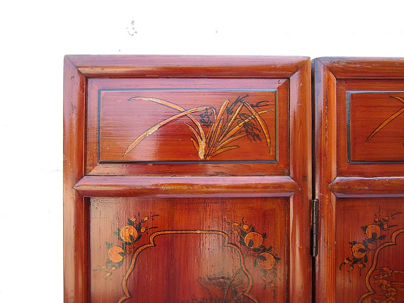 6 Panel Asia Raumteiler antik Geschenk 200x146x5