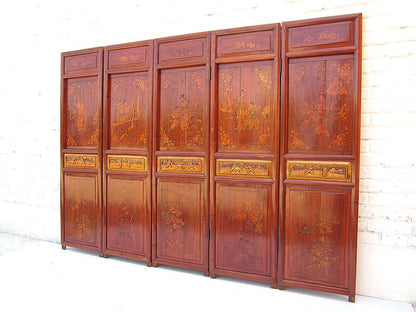 Asia 4 Teiliger Raumteiler antik 194x5x140cm