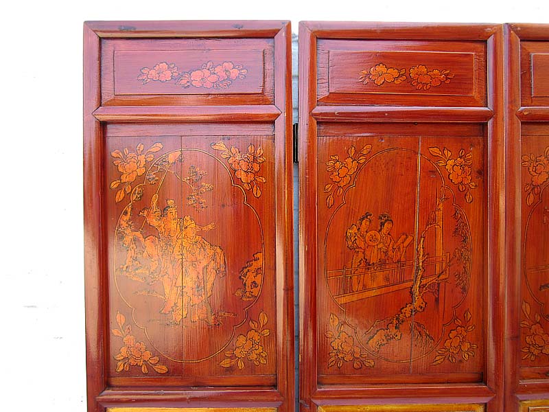 Asia 4 Teiliger Raumteiler antik 194x5x140cm