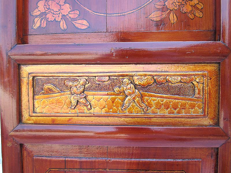 Asia 4 Teiliger Raumteiler antik 194x5x140cm
