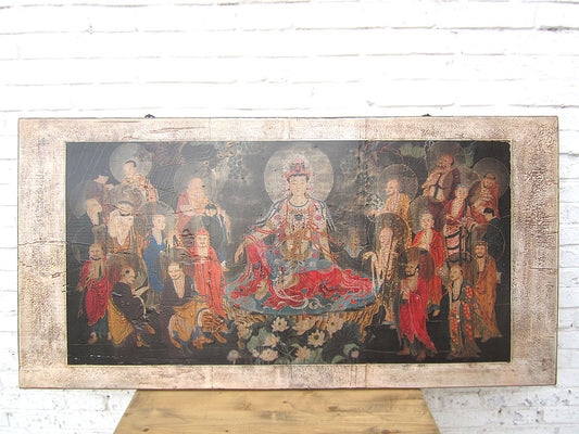 Asien breites Wandbild heller Rahmen Pinie Beijing etwa 80 Jahre alt